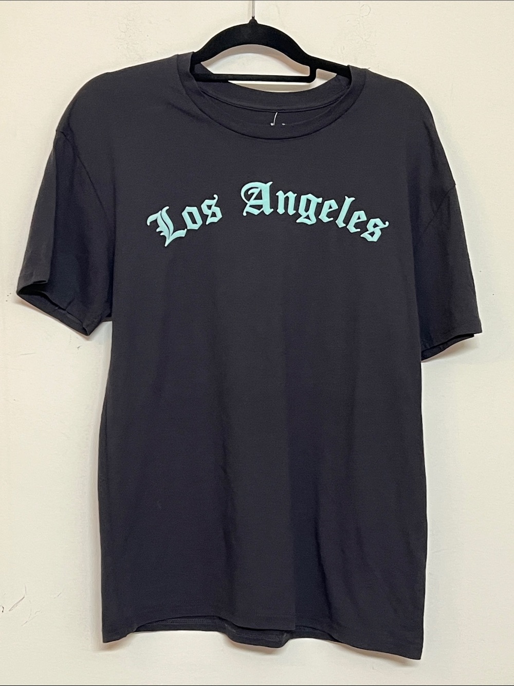 🌞Social Scene Los Angeles Graphic Tee Black Light Blue Print sngel wings men M
